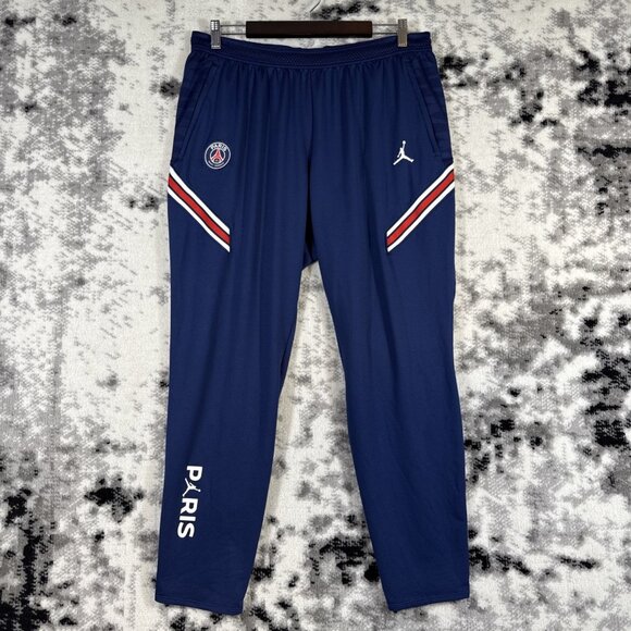 Nike Jordan‎ Paris Saint-Germain Joggers Mens Size 2XL Navy Blue Performance - Picture 1 of 16